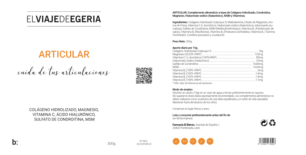 ELVIAJEDEEGERIA ARTICULAR 300GR